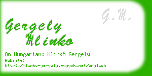 gergely mlinko business card